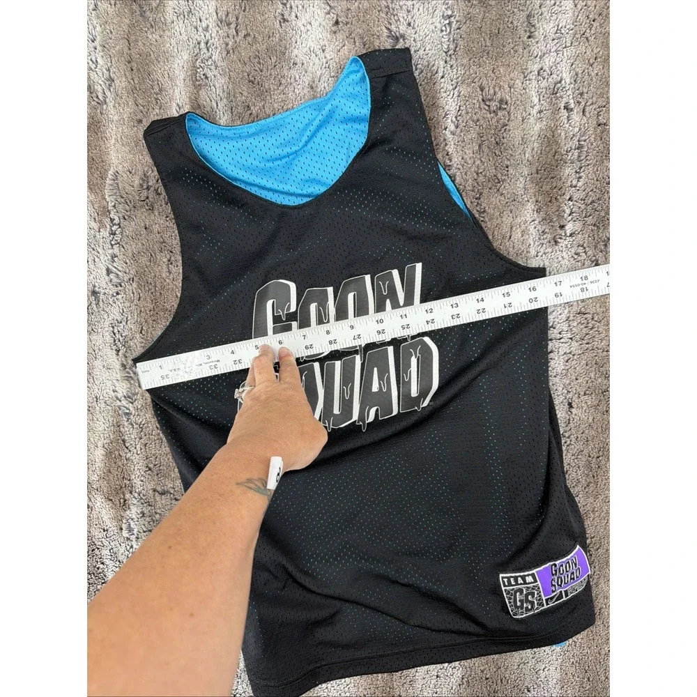 Nike Unisex Blue Black Tune Goon Squad Space Jam Reversible Basketball Jersey Lg